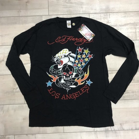 Ed Hardy Death or Glory Long Sleeve Tee - Picture 2 of 3
